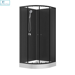 Душевая кабина Loranto CS-21811 NEO 900x900x205 низкий поддоном, прозрачное стекло профиль черный 