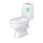 Унитаз Gesso "W102 (ПРЕМИУМ-2)" HOME De Luxe белый с арматурой 2-й , сиденье полипропилен микролифт