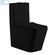 Унитаз-моноблок Holler Fort-MB с сиденьем микролифт черный матовый