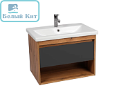 Тумба VIANT подвесная "Бостон-60" 60 см ГРАФИТ 1 дверь, полка , БЕЗ раковины COMO 60