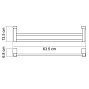 Штанга для полотенец двойная WK К-5040WHITE LEINE
