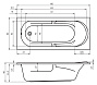Ванна RIHO акриловая "FUTURE" 180х80х48см на каркасе