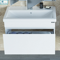 Тумба СанТа подвесная "Марс 70" 2 ящика без раковины Фостер-70