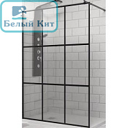 Душевая перегородка RGW WA-111B 700*1950 мм стекло 8мм прозрачное, черная рамка