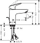 Смеситель для раковины HANSGROHE 71100000 LOGIS 100 Донный клапан