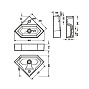 Умывальник SANITA LUXE "LINE-35" угловой LIN35SLWB01