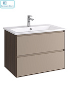 Тумба  АКВАТОН подвесная "ЛЮМИН-75" орех франклин/капучино БЕЗ раковины Элина-75