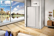 Душевая дверь распашная GOOD DOOR Orion WTW-PD-130-G-CH (1300*1850мм) стекло матовое 6 мм