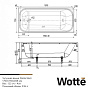 Ванна чугунная Wotte Start 170х75х45 см (г. Новокузнецк) с ножками
