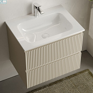 Тумба подвесная Sancos Snob R 60 (Сноб Р), Бежевый матовый 590x445x500 под раковину CN7001/CN7011