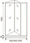 Душевая дверь складная GOOD DOOR INFINITY SD-90-C-CH (90*185 см) стекло прозрачное 4 мм
