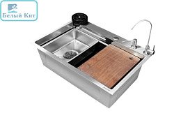 МОЙКА НАСТОЛ.МОНТАЖ Franco SET-4 75х46х22 см САТИН многофункциональная
