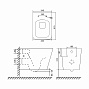 Унитаз подвесной SOLE CUBE 2 GREY серый с сиденьем микролифт