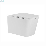 Унитаз подвесной SOLE CUBE TURBO белый с сиденьем микролифт