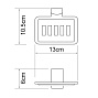 Мыльница решетка WK К-5069WHITE LEINE