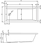 Ванна RIHO акриловая "LUSSO PLUS" 170х80х47 на каркасе