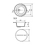 Мойка ML-GM09 круглая, белая 510 мм
