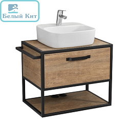 Тумба  АКВАТОН подвесная "ЛОФТ ФАБРИК 65 " Дуб Кантри  БЕЗ РАКОВИНЫ