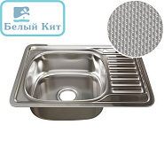МОЙКА MIXLINE 50х65 см нерж левая с сифоном 0,8 мм выпуск 3 1/2 (532310) ДЕКОР
