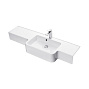 Умывальник АКВАТОН "ОТЕЛЬ-127" белая правая с навесами
