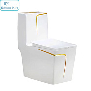Унитаз-моноблок REDO SEATLE Black RD-2065GL с сиденьем микролифт