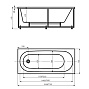 Ванна AQUATEK "ОБЕРОН" 160х70х61 акриловая + панель фронтальная+сливная система