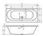 Ванна RIHO акриловая "CAROLINA" 190х80см на каркасе 