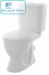 Унитаз-компакт SANITA "Эталон" эконом  белый косой с сиденьем пластик