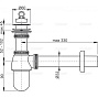 Сифон для раковины ALCAPLAST A437 d=32 цельнометаллический
