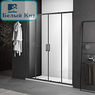 Душевая дверь раздвижная SANTREK AQUA Iris- DF-1700-C-Matt Black 1700*1850 стекло Прозрачное