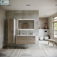 Тумба подвесная Sancos SMART 120 дуб бардолино/белый 1190x450x500 под раковину CN7006