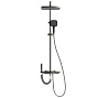 Душевая система BARSELLO YH-SH1135-2  с термостатом (ГОРЯЧАЯ ВОДА СЛЕВА)  графит(оружейная сталь)