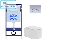 Комплект инсталляции с унитазом AQUATEK КВАДРО ТОРНАДО