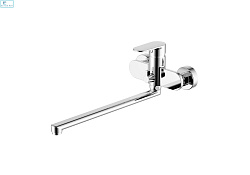 Смеситель для ванны AQUATEK AQ1842CR Ника хром, Длинный излив без душевого гарнитура