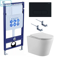 Комплект инсталляции с унитазом AQUATEK КВАДРО ТОРНАДО