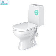 Унитаз Gesso "W102 (ПРЕМИУМ-2)" HOME De Luxe белый с арматурой 2-й , сиденье полипропилен микролифт
