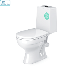 Унитаз Gesso "W102 (ПРЕМИУМ-2)" HOME De Luxe белый с арматурой 2-й , сиденье полипропилен микролифт