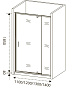Душевая дверь распашная GOOD DOOR Orion WTW-PD-90-C-CH (900*1850мм) стекло прозрачное 6 мм