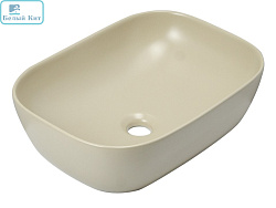 Умывальник накладной Holler K-M6513CML 450*320*135мм бежевый матовый