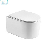 Унитаз подвесной AQUATEK "Мия" AQ2004T-00 (Система смыва ТОРНАДО) безободковый, сиденье микролифт