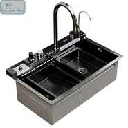 Мойка настол.монтаж 75х46 (3,0) вып 3 1/2 MIXLINE PRO 21,5см V2.0(ч граф)сиф+доз+смес+кол+д/р554164