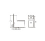 Унитаз-моноблок REDO SEATLE Black RD-2065GL с сиденьем микролифт