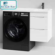 Тумба VOD-OK "SMILE-38" напольная белая БЕЗ умывальника Kamilla-100