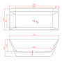 Ванна пристенно-фронтальная Azario Oxford 170x80x65 