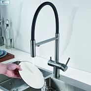 Смеситель для кухни SHEVANIK S178T графит с выходом под фильтр