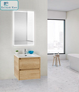 Тумба Belbagno подвесная "Kraft" 50 см Nebrasca Nature с умывальником BB500/390ETL