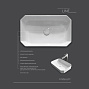 Умывальник накладной SANITA LUXE "LINE" 55 см LINSLWB01