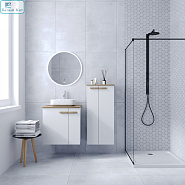 Тумба VIANT подвесная Мюнхен 70" 2 двери подвесная со столешницей L70 (510*680*646) Белая