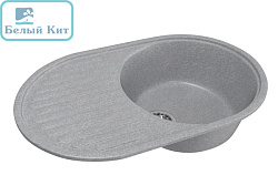 Мойка ML-GM16 овальная с крылом, графит (342), 460*730*180мм