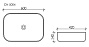 Умывальник накладной Ceramica Nova CN5004 600*420*140мм